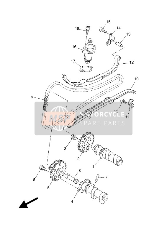 Yamaha X-MAX 400 ABS 2017 Camshaft & Chain for a 2017 Yamaha X-MAX 400 ABS